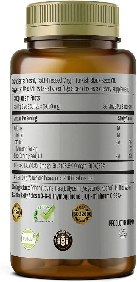 TALYA - TALYA Black Seed Oil Softgel with High Thymoquinone 60 Capsulas Blandas - The Red Vitamin MX - Suplementos Alimenticios - {{ shop.shopifyCountryName }}