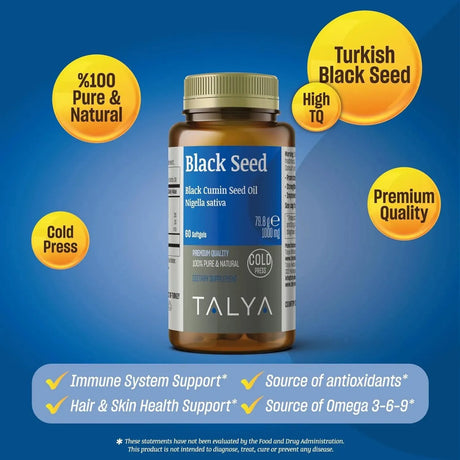 TALYA - TALYA Black Seed Oil Softgel with High Thymoquinone 60 Capsulas Blandas - The Red Vitamin MX - Suplementos Alimenticios - {{ shop.shopifyCountryName }}
