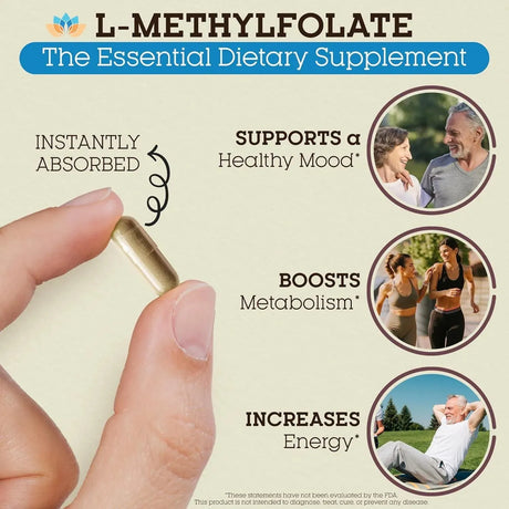 TERAPUTICS - Teraputics L-Methylfolate 15Mg. 120 Capsulas - The Red Vitamin MX - Suplementos Alimenticios - {{ shop.shopifyCountryName }}