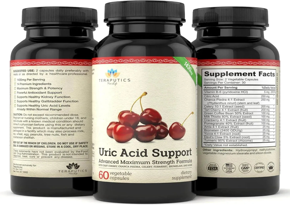TERAPUTICS - Teraputics Uric Acid Support Formula 60 Capsulas - The Red Vitamin MX - Suplementos Alimenticios - {{ shop.shopifyCountryName }}