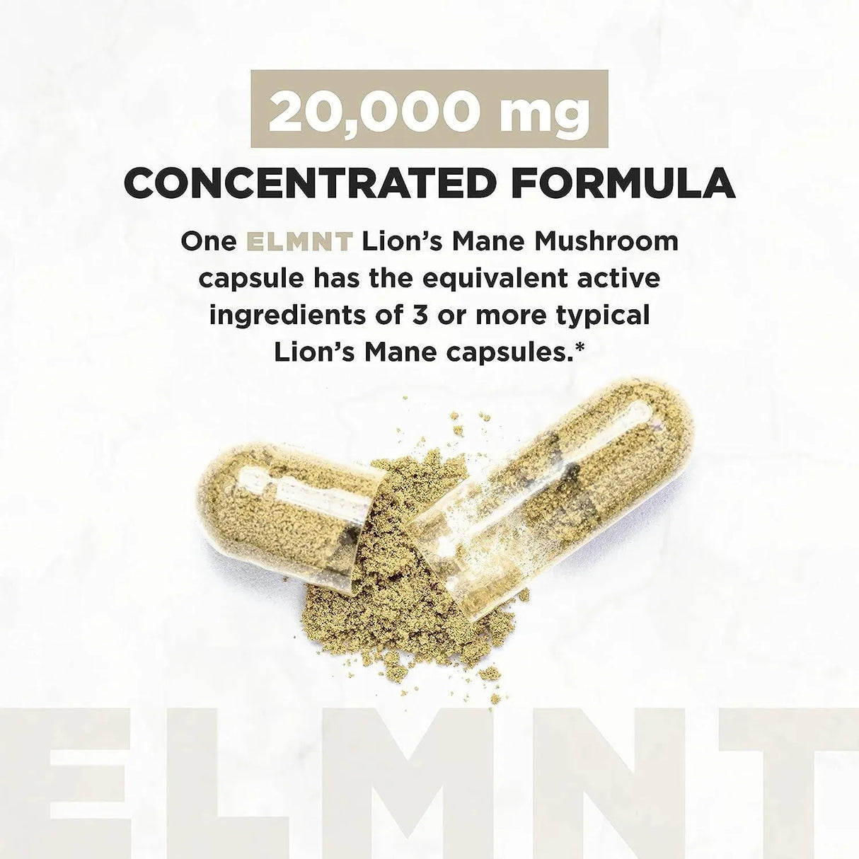 TERRA ELMNT - ELMNT 20,000Mg. 16x Strength Lions Mane 60 Capsulas - The Red Vitamin MX - Suplementos Alimenticios - {{ shop.shopifyCountryName }}