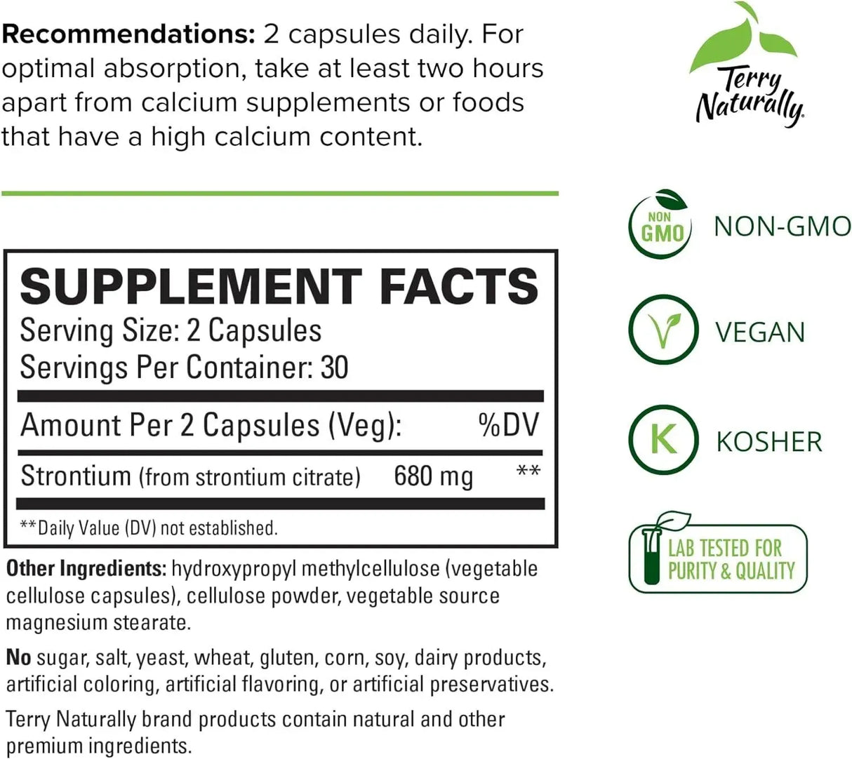 TERRY NATURALLY - Terry Naturally Strontium 60 Capsulas - The Red Vitamin MX - Suplementos Alimenticios - {{ shop.shopifyCountryName }}