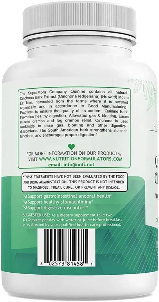 THE SUPERMOM COMPANY - The Supermom Company Quinine Cinchona Bark Extract 1000Mg. 120 Capsulas 2 Pack - The Red Vitamin MX - Suplementos Alimenticios - {{ shop.shopifyCountryName }}