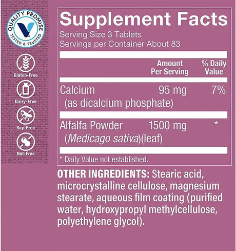 THE VITAMIN SHOPPE - The Vitamin Shoppe Alfalfa 500Mg. 250 Tabletas - The Red Vitamin MX - Suplementos Alimenticios - {{ shop.shopifyCountryName }}
