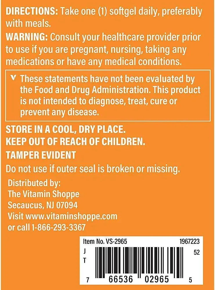THE VITAMIN SHOPPE - The Vitamin Shoppe Lecithin 1200Mg. 180 Capsulas Blandas - The Red Vitamin MX - Suplementos Alimenticios - {{ shop.shopifyCountryName }}