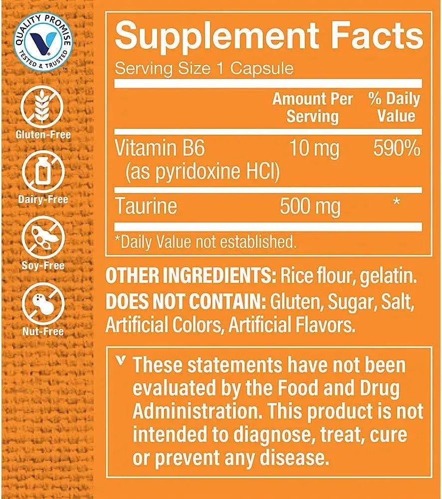 THE VITAMIN SHOPPE - The Vitamin Shoppe Taurine 500Mg. 100 Capsulas - The Red Vitamin MX - Suplementos Alimenticios - {{ shop.shopifyCountryName }}