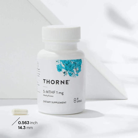 THORNE RESEARCH - THORNE 5-MTHF 1mg Methylfolate (Active B9 Folate) 60 Capsulas - The Red Vitamin MX - Suplementos Alimenticios - {{ shop.shopifyCountryName }}