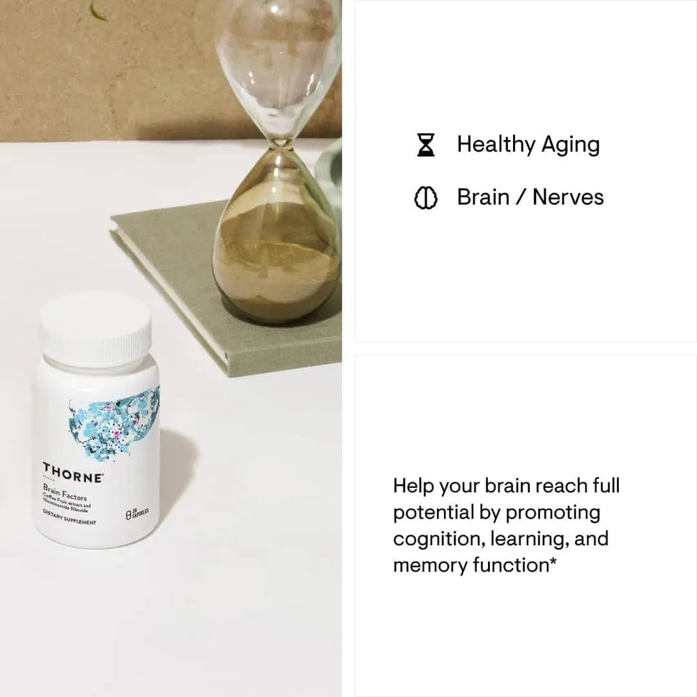 THORNE RESEARCH - Thorne Brain Factors 30 Capsulas - The Red Vitamin MX - Suplementos Alimenticios - {{ shop.shopifyCountryName }}