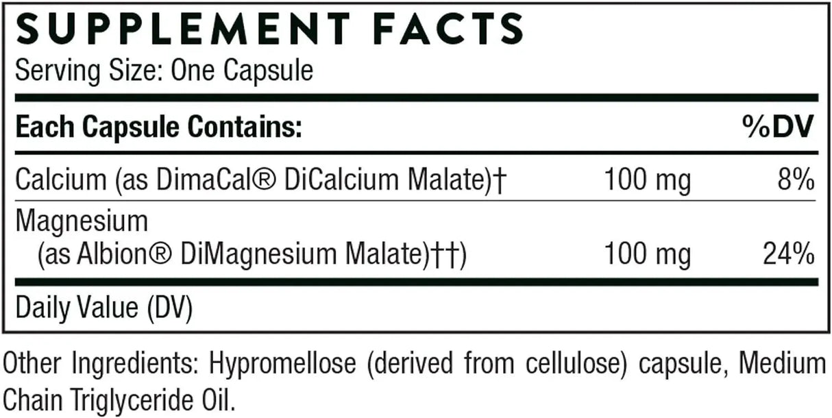 THORNE RESEARCH - Thorne Calcium Magnesium Malate 240 Capsulas - The Red Vitamin MX - Suplementos Alimenticios - {{ shop.shopifyCountryName }}