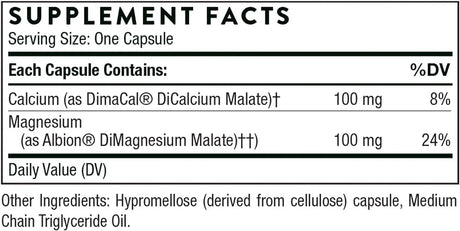 THORNE RESEARCH - Thorne Calcium Magnesium Malate 240 Capsulas - The Red Vitamin MX - Suplementos Alimenticios - {{ shop.shopifyCountryName }}