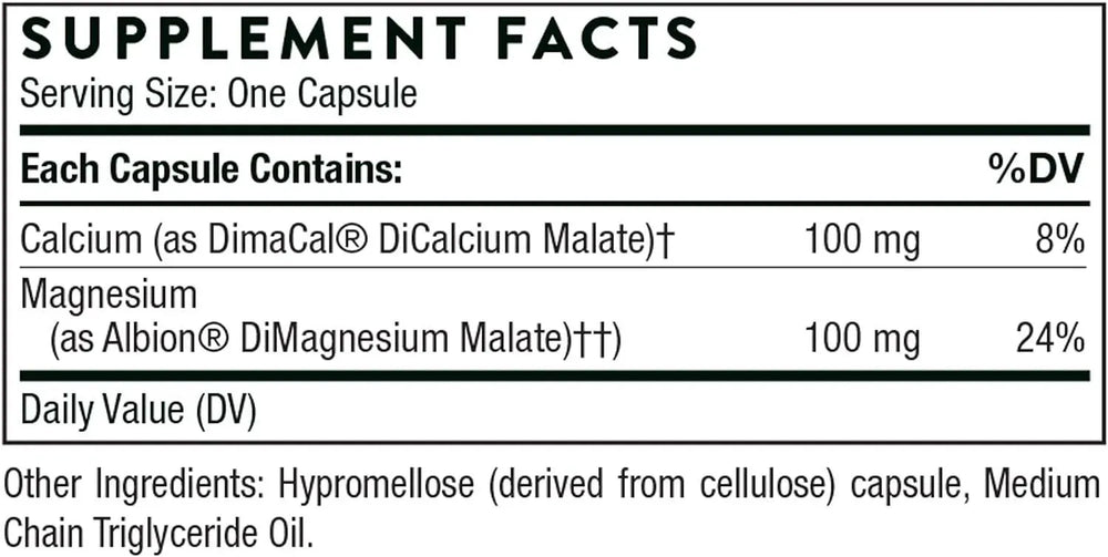 THORNE RESEARCH - Thorne Calcium Magnesium Malate 240 Capsulas - The Red Vitamin MX - Suplementos Alimenticios - {{ shop.shopifyCountryName }}