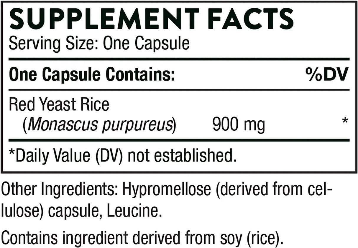 THORNE RESEARCH - Thorne Choleast-900 - 900Mg. Red Yeast Rice Extract 120 Capsulas - The Red Vitamin MX - Suplementos Alimenticios - {{ shop.shopifyCountryName }}