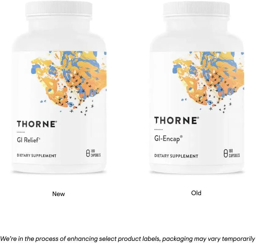 THORNE RESEARCH - THORNE GI Relief Supports Gut Health & Bloating Relief 180 Capsulas - The Red Vitamin MX - Suplementos Alimenticios - {{ shop.shopifyCountryName }}