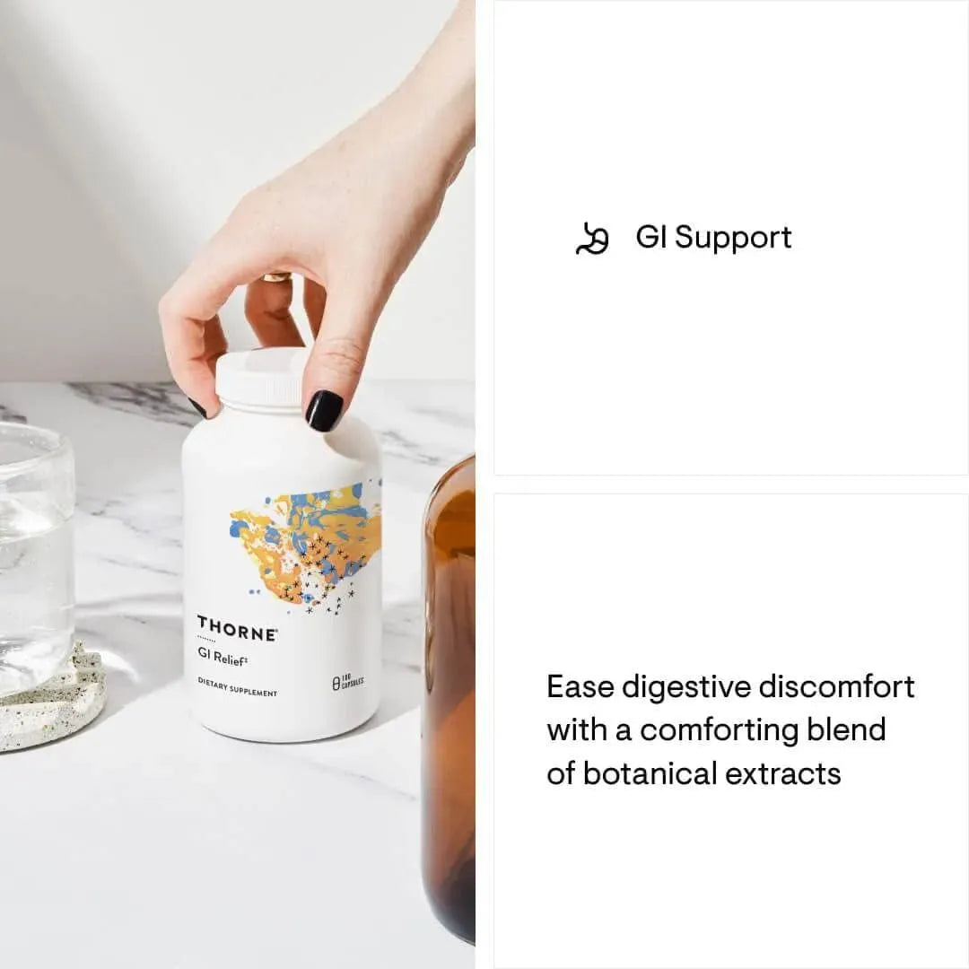 THORNE RESEARCH - THORNE GI Relief Supports Gut Health & Bloating Relief 180 Capsulas - The Red Vitamin MX - Suplementos Alimenticios - {{ shop.shopifyCountryName }}
