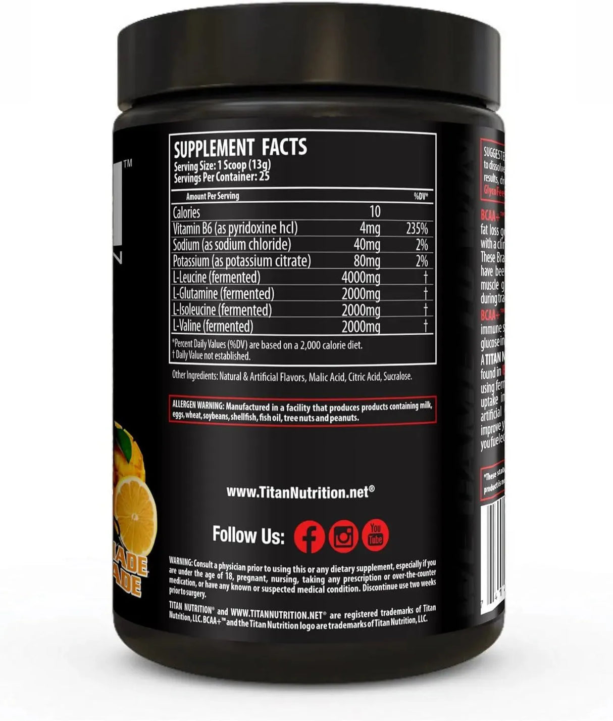 TITAN NUTRITION - Titan BCAA+ Powder Watermelon Splash 50 Servicios 325Gr. - The Red Vitamin MX - Suplementos Alimenticios - {{ shop.shopifyCountryName }}