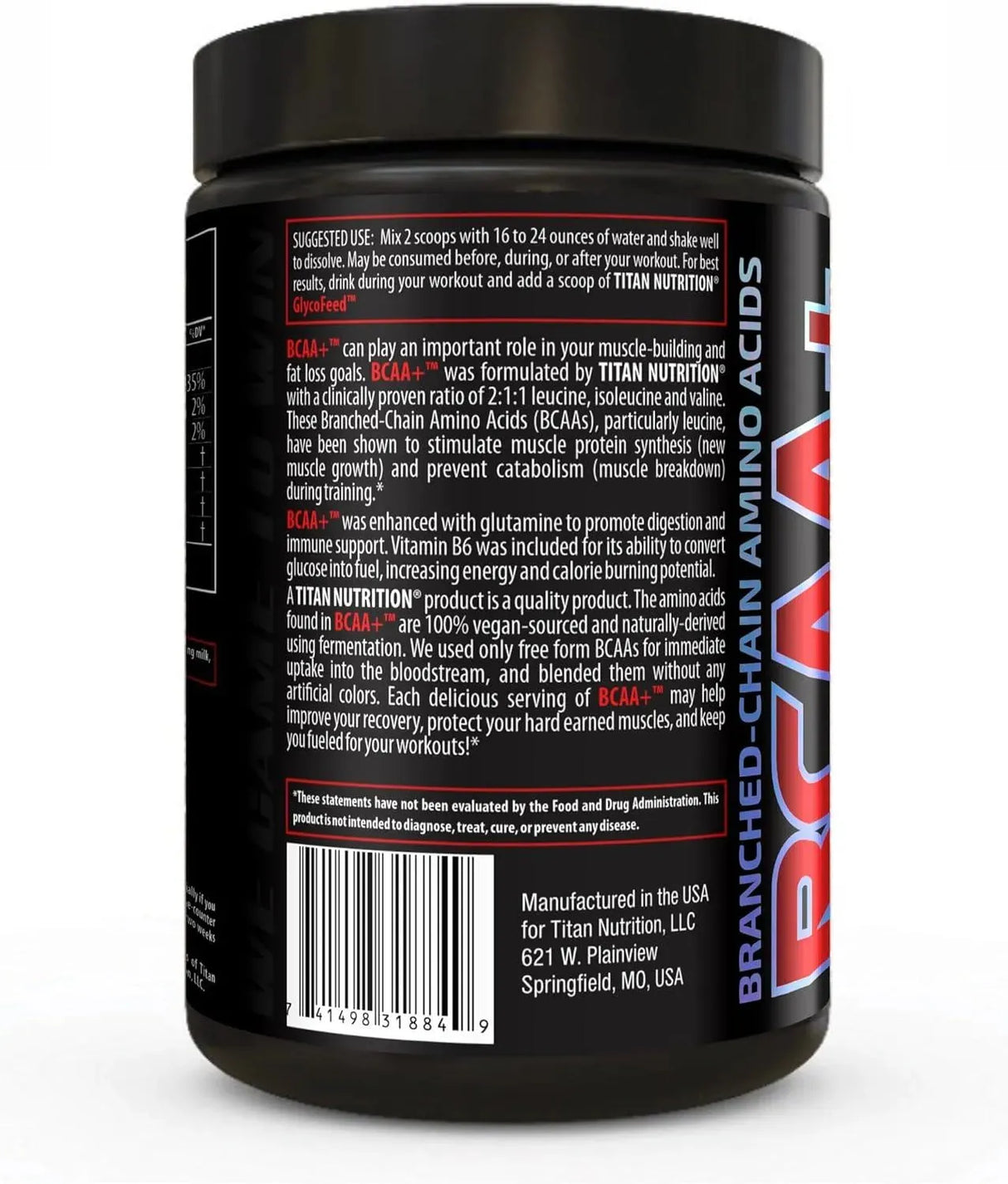 TITAN NUTRITION - Titan BCAA+ Powder Watermelon Splash 50 Servicios 325Gr. - The Red Vitamin MX - Suplementos Alimenticios - {{ shop.shopifyCountryName }}