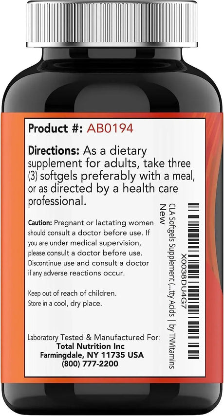 TNVITAMINS - Tnvitamins CLA 3000 Supplement 3000Mg. 180 Capsulas Blandas - The Red Vitamin MX - Suplementos Alimenticios - {{ shop.shopifyCountryName }}
