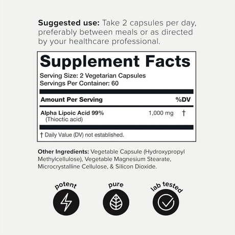 TONIIQ - Toniiq Alpha Lipoic Acid 1000Mg. 120 Capsulas - The Red Vitamin MX - Suplementos Alimenticios - {{ shop.shopifyCountryName }}