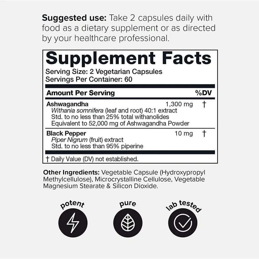 TONIIQ - Toniiq Ashwagandha+ Ultra High Strength 52,000Mg. 40x Concentrated Extract 120 Capsulas - The Red Vitamin MX - Suplementos Alimenticios - {{ shop.shopifyCountryName }}