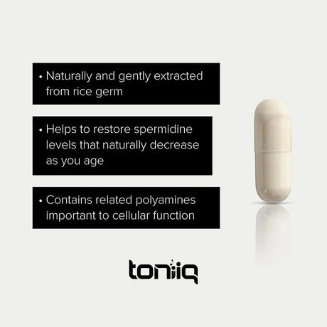 TONIIQ - Toniiq Spermidine Ultra Concentrated 500Mg. 120 Capsulas - The Red Vitamin MX - Suplementos Alimenticios - {{ shop.shopifyCountryName }}