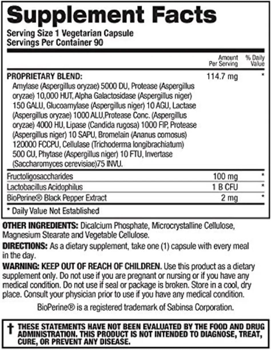 TOP SECRET NUTRITION - Top Secret Nutrition Digestive Enzymes Pre & Probiotics 90 Capsulas - The Red Vitamin MX - Suplementos Alimenticios - {{ shop.shopifyCountryName }}