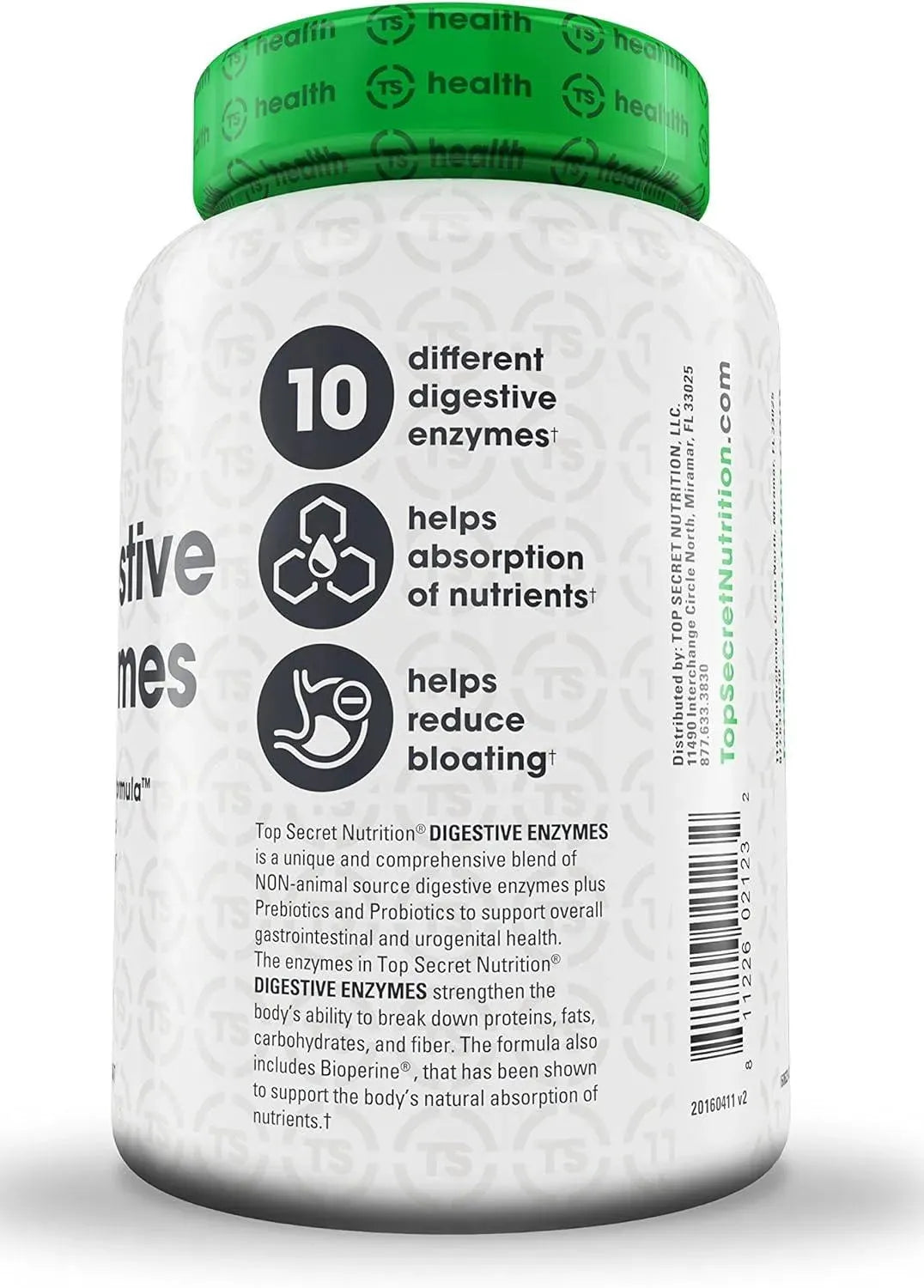 TOP SECRET NUTRITION - Top Secret Nutrition Digestive Enzymes Pre & Probiotics 90 Capsulas - The Red Vitamin MX - Suplementos Alimenticios - {{ shop.shopifyCountryName }}