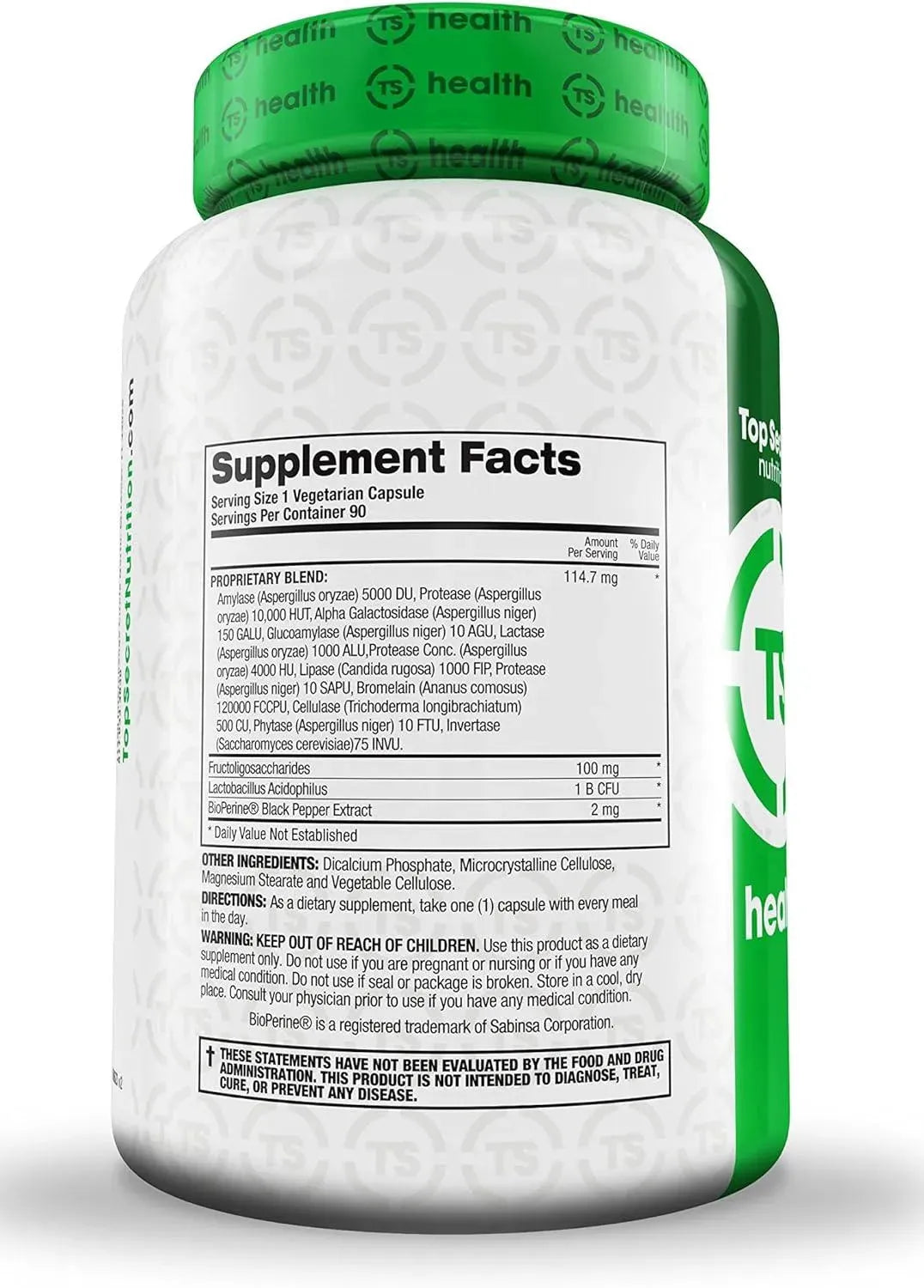 TOP SECRET NUTRITION - Top Secret Nutrition Digestive Enzymes Pre & Probiotics 90 Capsulas - The Red Vitamin MX - Suplementos Alimenticios - {{ shop.shopifyCountryName }}