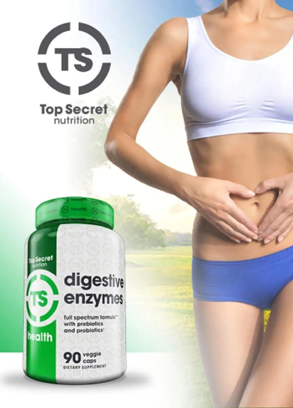 TOP SECRET NUTRITION - Top Secret Nutrition Digestive Enzymes Pre & Probiotics 90 Capsulas - The Red Vitamin MX - Suplementos Alimenticios - {{ shop.shopifyCountryName }}