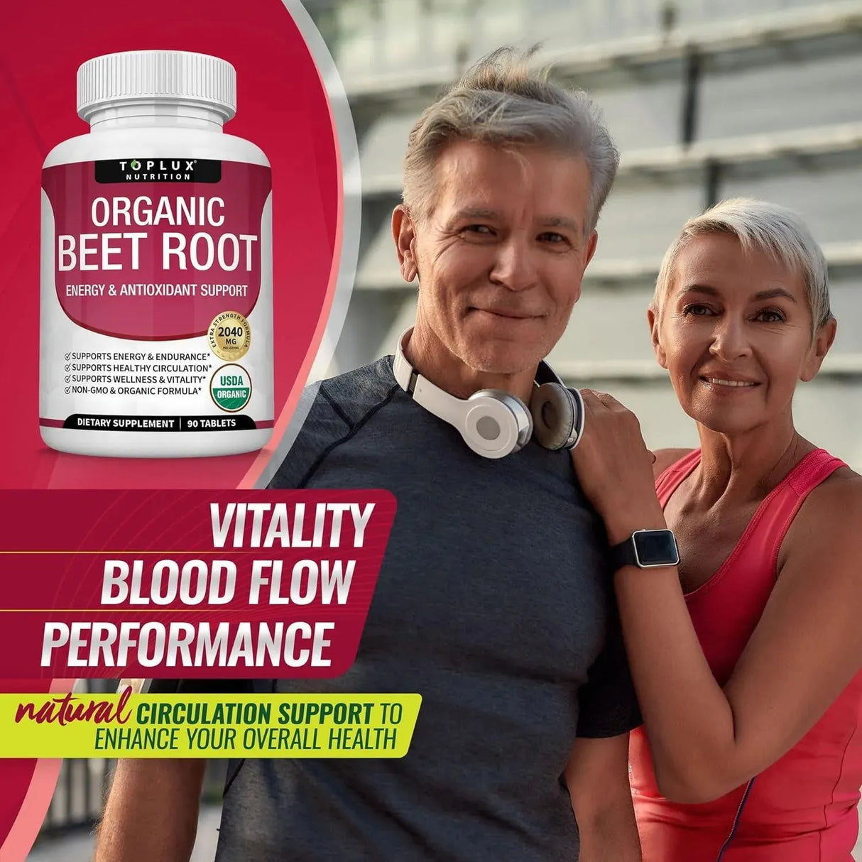 TOPLUX - Toplux Organic Beet Root Powder Tablets 90 Tabletas - The Red Vitamin MX - Suplementos Alimenticios - {{ shop.shopifyCountryName }}