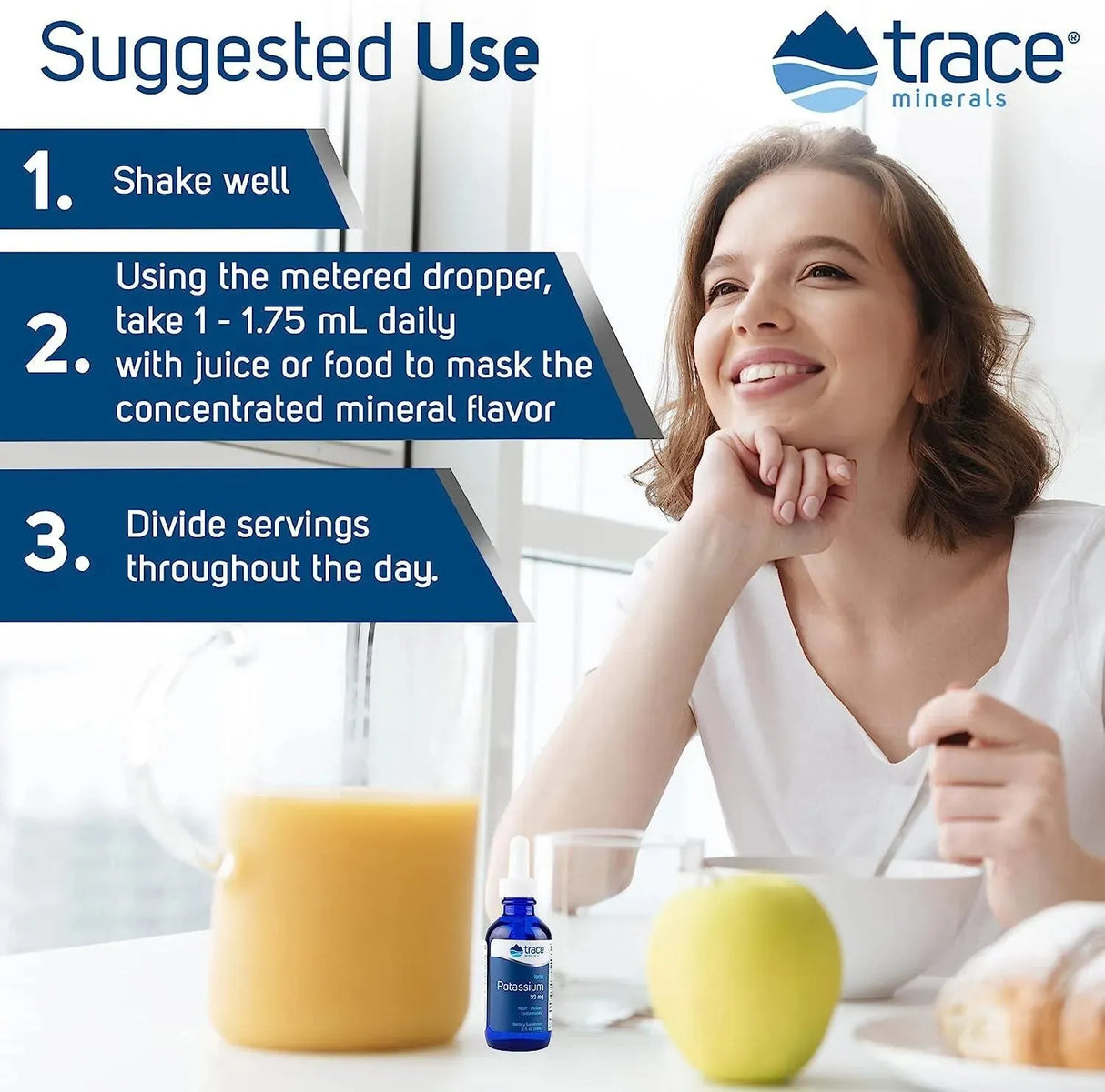 TRACE MINERALS - Trace Minerals Liquid Ionic Potassium Dietary Supplement 99Mg. 59Ml. - The Red Vitamin MX - Suplementos Alimenticios - {{ shop.shopifyCountryName }}