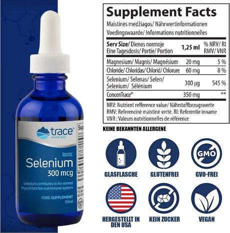 TRACE MINERALS - Trace Minerals Liquid Ionic Selenium 300mcg 59Ml. - The Red Vitamin MX - Suplementos Alimenticios - {{ shop.shopifyCountryName }}