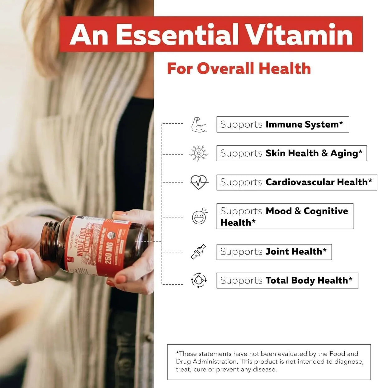 TRIQUETRA - Triquetra Health Organic Vitamin C 250Mg. 90 Capsulas - The Red Vitamin MX - Suplementos Alimenticios - {{ shop.shopifyCountryName }}