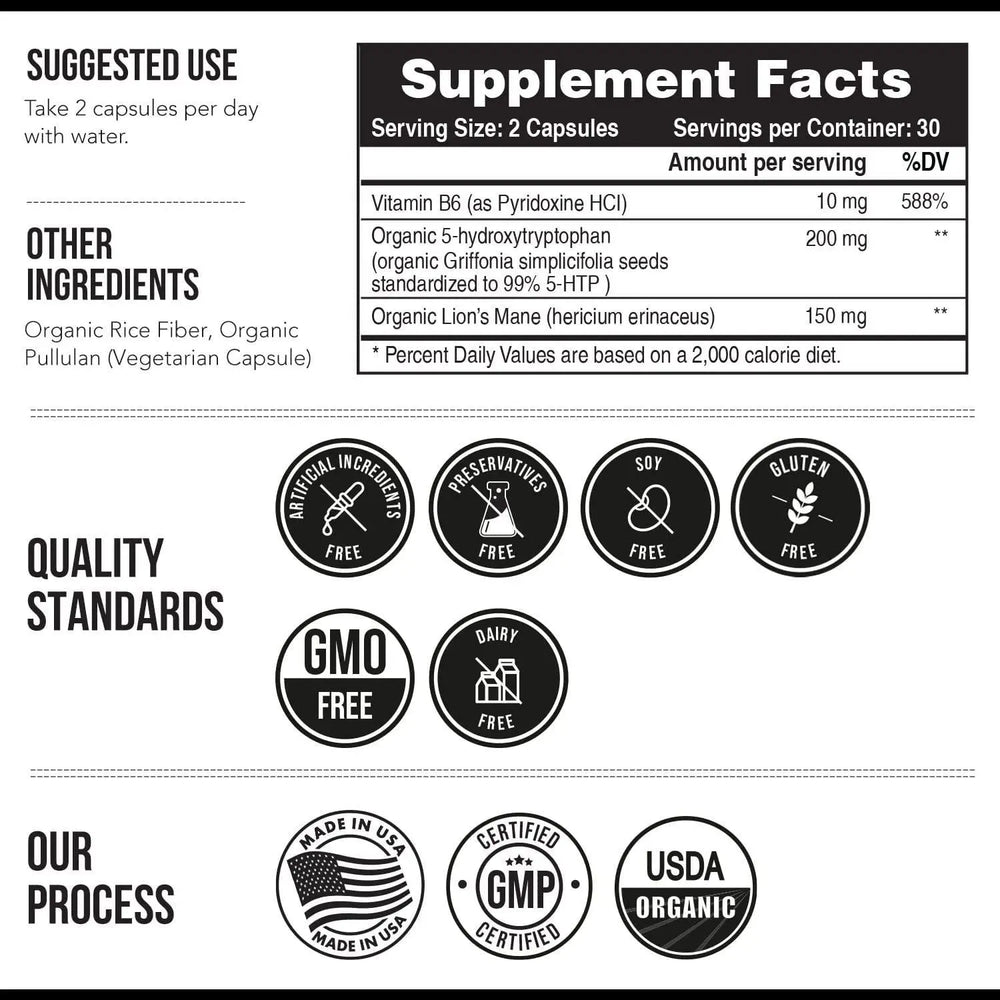 TRIQUETRA - Triquetra Organic 5-HTP 200Mg. 60 Capsulas - The Red Vitamin MX - Suplementos Alimenticios - {{ shop.shopifyCountryName }}