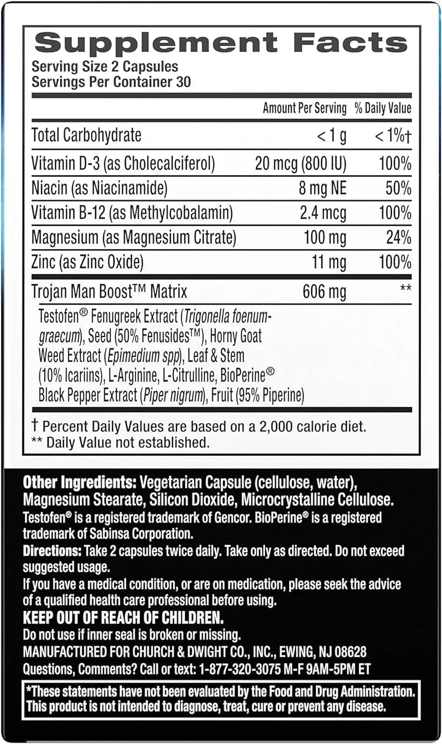 TROJAN - TROJAN Man Boost 60 Capsulas - The Red Vitamin MX - Suplementos Alimenticios - {{ shop.shopifyCountryName }}