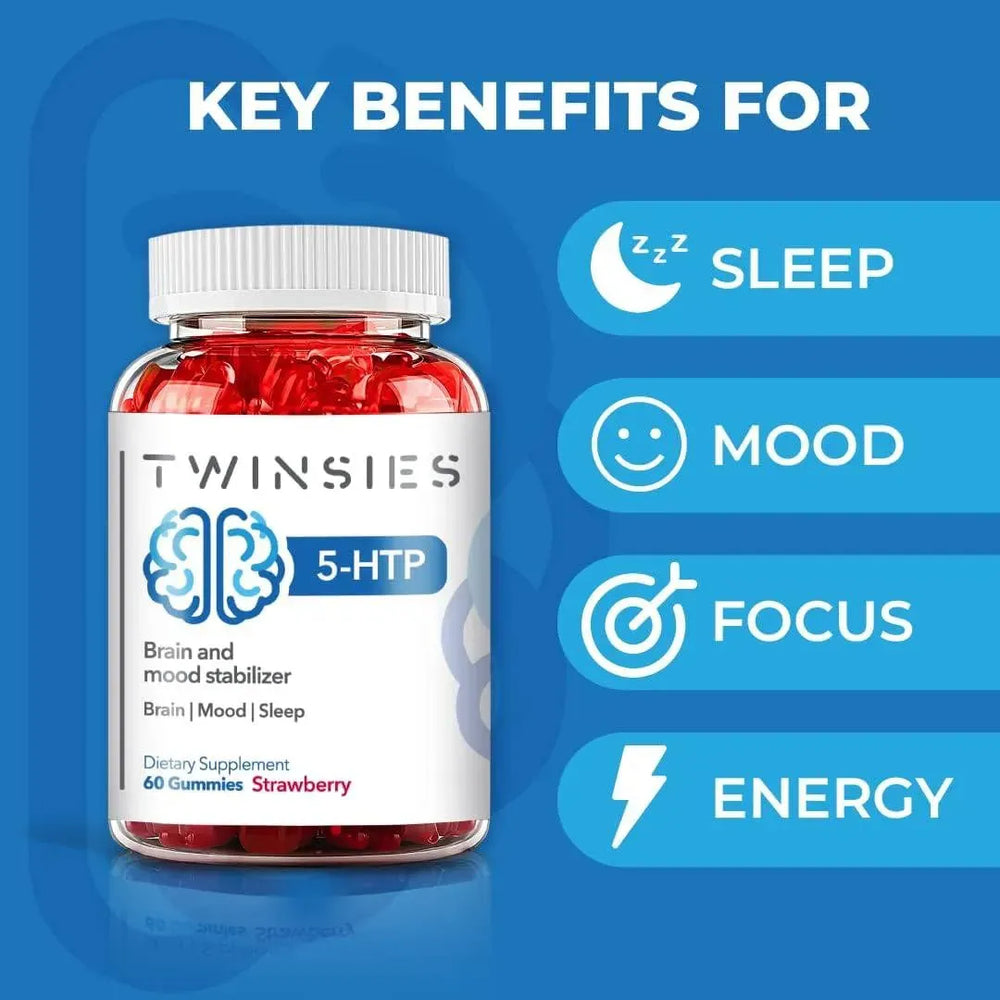 TWINSIES - Twinsies 5-HTP Gummies 200Mg. with L-Tryptophan Supplement 60 Gomitas - The Red Vitamin MX - Suplementos Alimenticios - {{ shop.shopifyCountryName }}