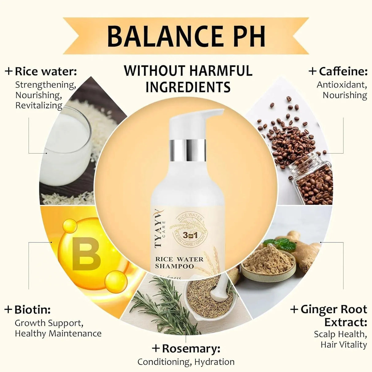 TYAYW - TYAYW Rice Water Hair Growth Shampoo 300Ml. - The Red Vitamin MX - Shampoo Para Cabello - {{ shop.shopifyCountryName }}