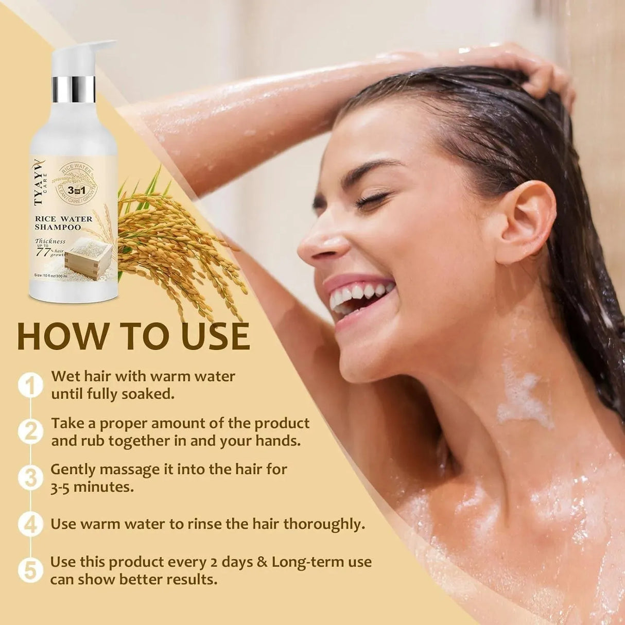 TYAYW - TYAYW Rice Water Hair Growth Shampoo 300Ml. - The Red Vitamin MX - Shampoo Para Cabello - {{ shop.shopifyCountryName }}