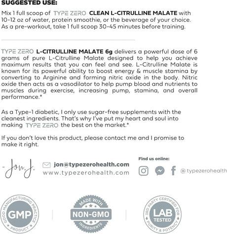 TYPE ZERO - Type Zero L-Citrulline Malate Powder 2:1 300Gr. - The Red Vitamin MX - Suplementos Alimenticios - {{ shop.shopifyCountryName }}