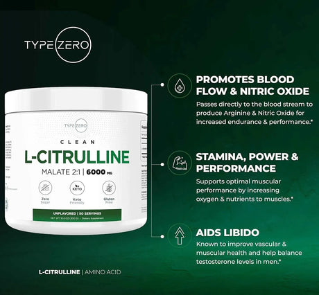 TYPE ZERO - Type Zero L-Citrulline Malate Powder 2:1 300Gr. - The Red Vitamin MX - Suplementos Alimenticios - {{ shop.shopifyCountryName }}
