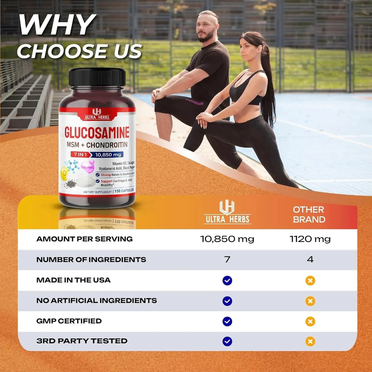 ULTRA HERBS - Ultra Herbs Chondroitin MSM 10,850Mg. 150 Capsulas - The Red Vitamin MX - Suplementos Alimenticios - {{ shop.shopifyCountryName }}
