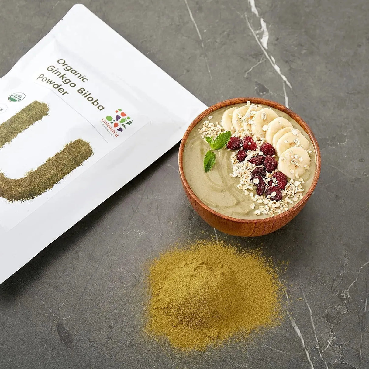 UNLEASH'D ORGANIC - UNLEASH'D ORGANIC Organic Ginkgo Biloba Powder 1Lb. - The Red Vitamin MX - Suplementos Alimenticios - {{ shop.shopifyCountryName }}