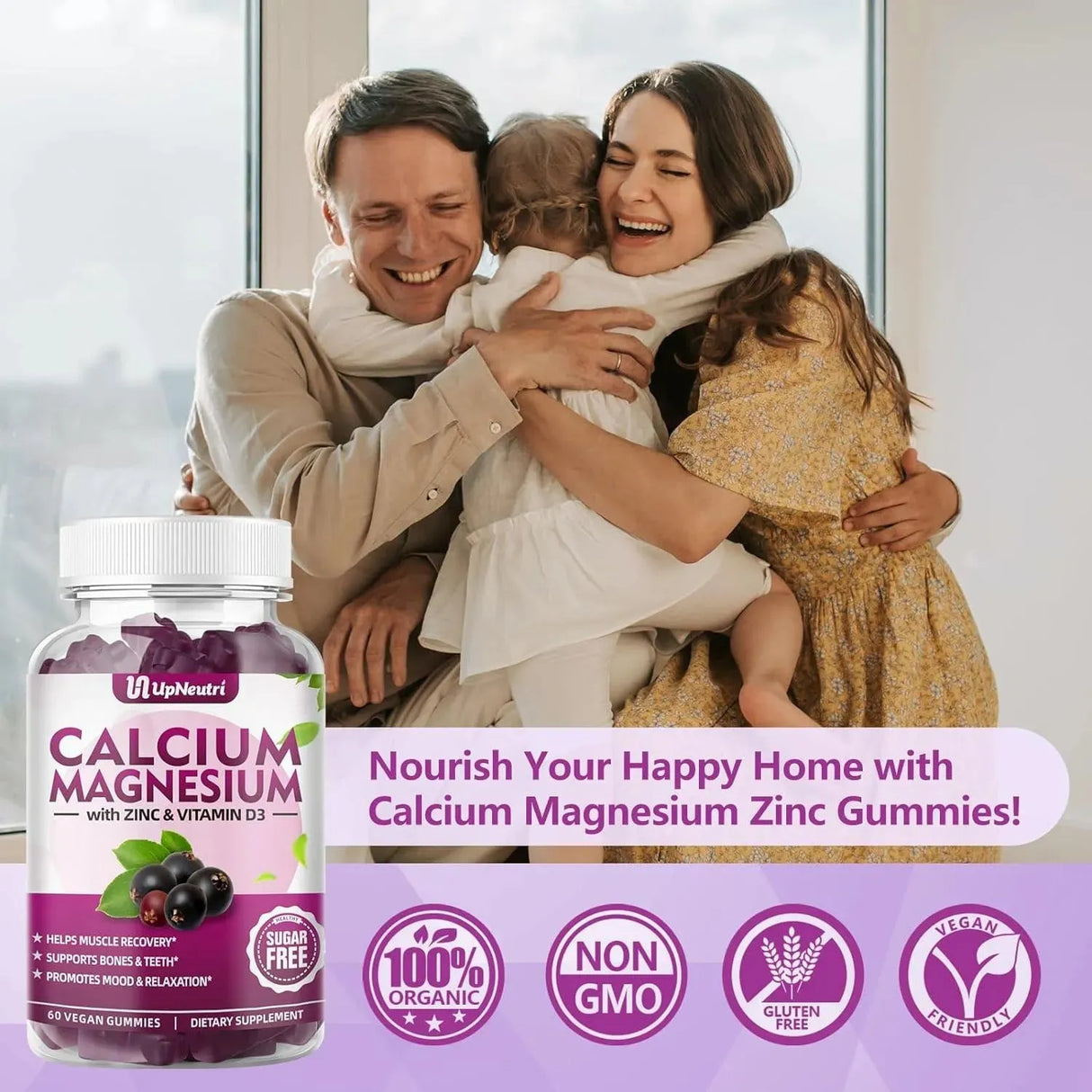 UPNEUTRI - Up Neutri Calcium Magnesium Zinc with Vitamin D3 Elderberry 60 Gomitas - The Red Vitamin MX - Suplementos Alimenticios - {{ shop.shopifyCountryName }}