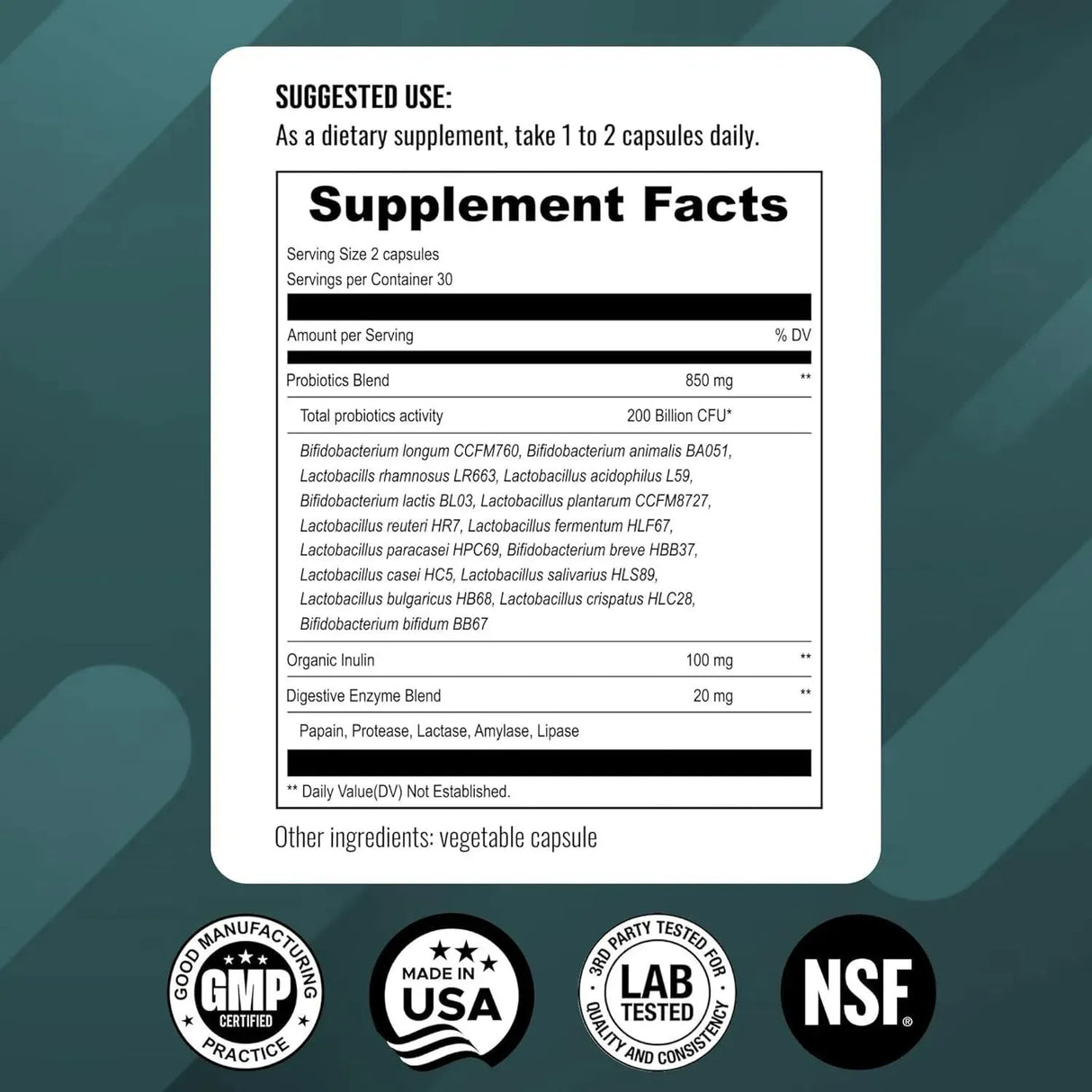 UPNOURISH - UpNourish 200 Billion CFUs Probiotics 60 Capsulas - The Red Vitamin MX - Suplementos Alimenticios - {{ shop.shopifyCountryName }}