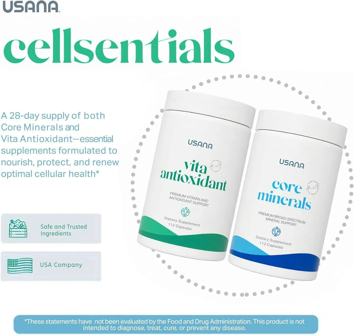 USANA - USANA CellSentials Core Minerals and Vita Antioxidant 112 Capsulas 2 Pack - The Red Vitamin MX - Suplementos Alimenticios - {{ shop.shopifyCountryName }}