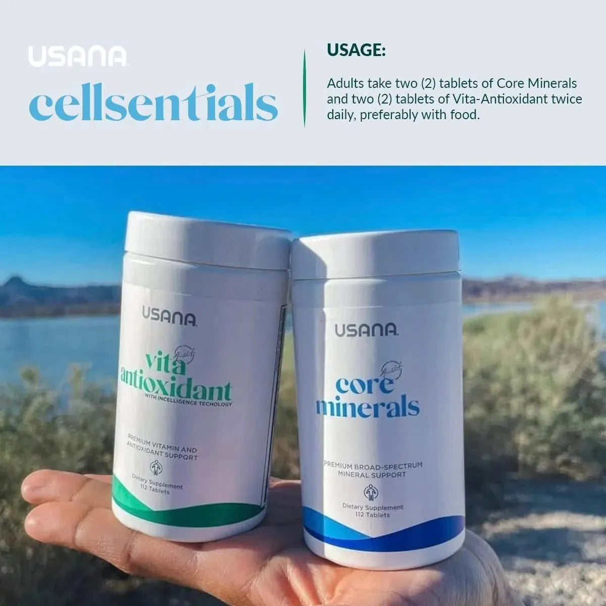 USANA - USANA CellSentials Core Minerals and Vita Antioxidant 112 Capsulas 2 Pack - The Red Vitamin MX - Suplementos Alimenticios - {{ shop.shopifyCountryName }}