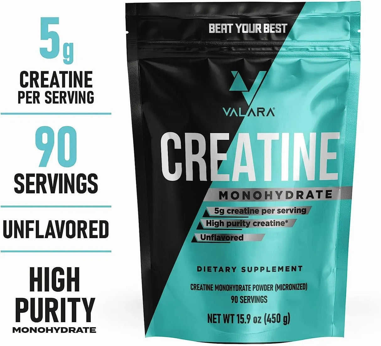 VALARA - Valara Creatine Monohydrate Micronized Powder 90 Servicios 450Gr. - The Red Vitamin MX - Suplementos Alimenticios - {{ shop.shopifyCountryName }}