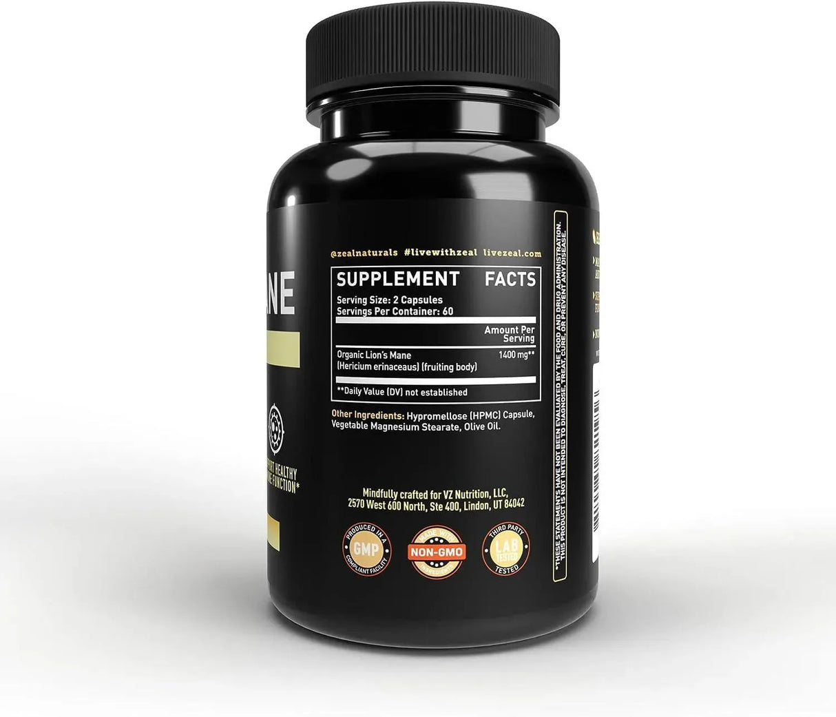 VELA NUTRITION - Vela Lion's Mane Supplement 1500Mg. 120 Capsulas - The Red Vitamin MX - Suplementos Alimenticios - {{ shop.shopifyCountryName }}