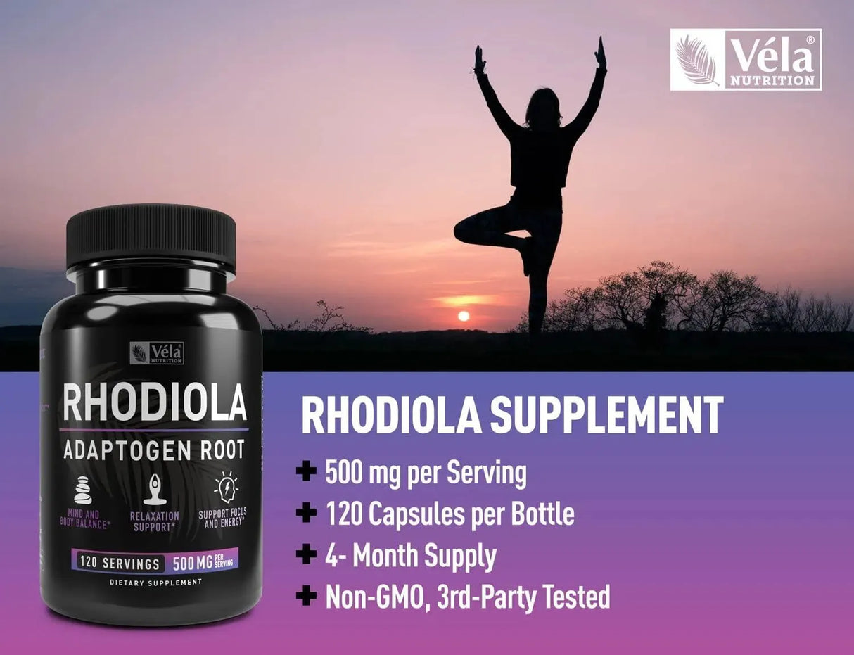 VELA NUTRITION - Vela Rhodiola Rosea 500Mg. 120 Capsulas - The Red Vitamin MX - Suplementos Alimenticios - {{ shop.shopifyCountryName }}