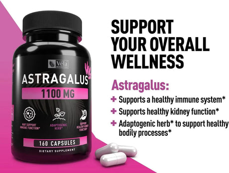 VELA NUTRITION - Vela’s Astragalus 1100Mg. 160 Capsulas - The Red Vitamin MX - Suplementos Alimenticios - {{ shop.shopifyCountryName }}