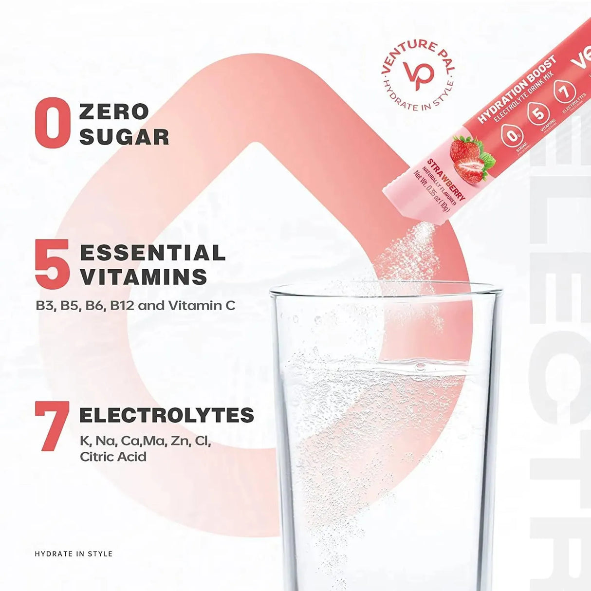 VENTURE PAL - Venture Pal Hydration Boost Strawberry 16 Paquetes - The Red Vitamin MX - Suplementos Alimenticios - {{ shop.shopifyCountryName }}